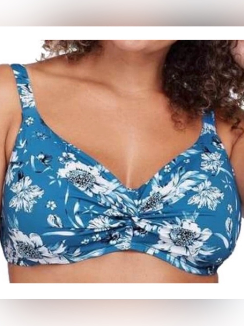 Artesands Fleur Du Champ Monet Cerulean Underwire Bikini Top Fleur 14 16 20 D-E